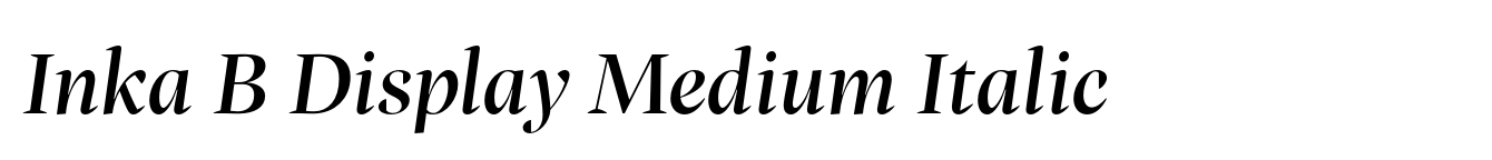 Inka B Display Medium Italic